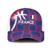 Basketball Fan Jersey French Mesh Trucker Cap Paris Architectural Heritage Checkered Style - Wonder Print Shop