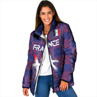 Custom Basketball Fan Jersey French Padded Jacket Paris Architectural Heritage Checkered Style - Wonder Print Shop