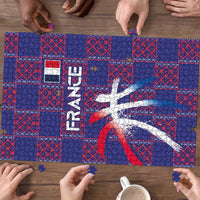 Basketball Fan Jersey French Puzzle Paris Architectural Heritage Checkered Style - Wonder Print Shop