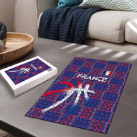 Basketball Fan Jersey French Puzzle Paris Architectural Heritage Checkered Style - Wonder Print Shop