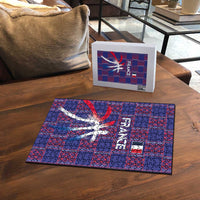 Basketball Fan Jersey French Puzzle Paris Architectural Heritage Checkered Style - Wonder Print Shop