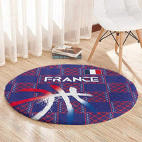 Basketball Fan Jersey French Round Carpet Paris Architectural Heritage Checkered Style - Wonder Print Shop