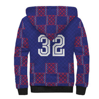 Custom Basketball Fan Jersey French Sherpa Hoodie Paris Architectural Heritage Checkered Style - Wonder Print Shop