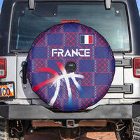 Basketball Fan Jersey French Spare Tire Cover Paris Architectural Heritage Checkered Style - Wonder Print Shop