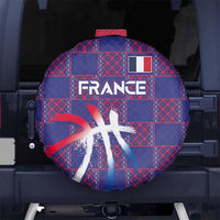Basketball Fan Jersey French Spare Tire Cover Paris Architectural Heritage Checkered Style - Wonder Print Shop