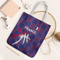 Basketball Fan Jersey French Tote Bag Paris Architectural Heritage Checkered Style - Wonder Print Shop