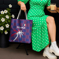 Basketball Fan Jersey French Tote Bag Paris Architectural Heritage Checkered Style - Wonder Print Shop