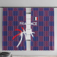 Basketball Fan Jersey French Window Curtain Paris Architectural Heritage Checkered Style - Wonder Print Shop