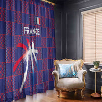 Basketball Fan Jersey French Window Curtain Paris Architectural Heritage Checkered Style - Wonder Print Shop