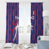 Basketball Fan Jersey French Window Curtain Paris Architectural Heritage Checkered Style - Wonder Print Shop