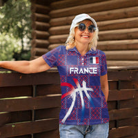 Custom Basketball Fan Jersey French Women Polo Shirt Paris Architectural Heritage Checkered Style - Wonder Print Shop