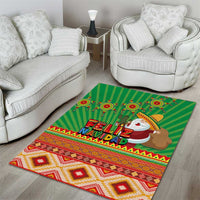 Mexico Area Rug Feliz Navidad Aztec Geometric Pattern - Wonder Print Shop