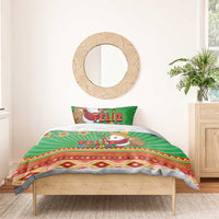 Mexico Bedding Set Feliz Navidad Aztec Geometric Pattern - Wonder Print Shop