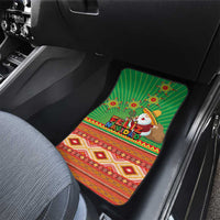Mexico Car Mats Feliz Navidad Aztec Geometric Pattern - Wonder Print Shop