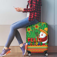 Mexico Luggage Cover Feliz Navidad Aztec Geometric Pattern - Wonder Print Shop