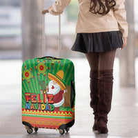 Mexico Luggage Cover Feliz Navidad Aztec Geometric Pattern - Wonder Print Shop