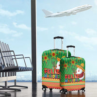 Mexico Luggage Cover Feliz Navidad Aztec Geometric Pattern - Wonder Print Shop