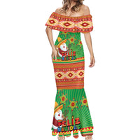 Mexico Mermaid Dress Feliz Navidad Aztec Geometric Pattern - Wonder Print Shop