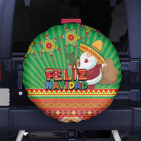 Mexico Spare Tire Cover Feliz Navidad Aztec Geometric Pattern - Wonder Print Shop