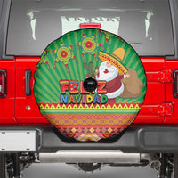 Mexico Spare Tire Cover Feliz Navidad Aztec Geometric Pattern - Wonder Print Shop