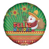 Mexico Spare Tire Cover Feliz Navidad Aztec Geometric Pattern - Wonder Print Shop