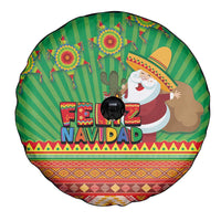 Mexico Spare Tire Cover Feliz Navidad Aztec Geometric Pattern - Wonder Print Shop