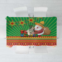 Mexico Tablecloth Feliz Navidad Aztec Geometric Pattern - Wonder Print Shop