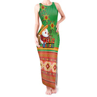 Mexico Tank Maxi Dress Feliz Navidad Aztec Geometric Pattern - Wonder Print Shop