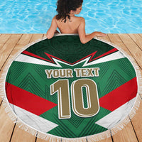 Custom Mexico Football Beach Blanket El Tricolor 2024 - Wonder Print Shop