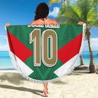 Custom Mexico Football Beach Blanket El Tricolor 2024 - Wonder Print Shop