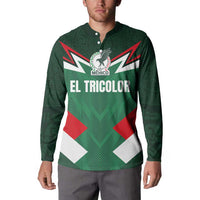 Custom Mexico Football Button Sweatshirt El Tricolor 2024 - Wonder Print Shop