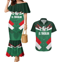 Custom Mexico Football Couples Matching Mermaid Dress and Hawaiian Shirt El Tricolor 2024 - Wonder Print Shop