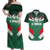 Custom Mexico Football Couples Matching Off Shoulder Maxi Dress and Hawaiian Shirt El Tricolor 2024 - Wonder Print Shop