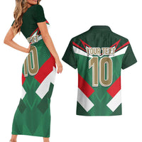 Custom Mexico Football Couples Matching Short Sleeve Bodycon Dress and Hawaiian Shirt El Tricolor 2024 - Wonder Print Shop