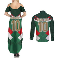 Custom Mexico Football Couples Matching Summer Maxi Dress and Long Sleeve Button Shirt El Tricolor 2024 - Wonder Print Shop