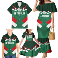 Custom Mexico Football Family Matching Mermaid Dress and Hawaiian Shirt El Tricolor 2024 - Wonder Print Shop
