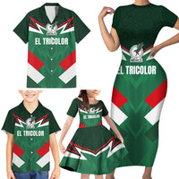 Custom Mexico Football Family Matching Short Sleeve Bodycon Dress and Hawaiian Shirt El Tricolor 2024 - Wonder Print Shop