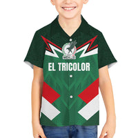 Custom Mexico Football Family Matching Short Sleeve Bodycon Dress and Hawaiian Shirt El Tricolor 2024 - Wonder Print Shop