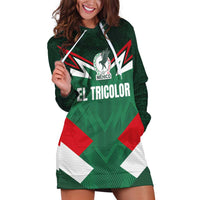 Custom Mexico Football Hoodie Dress El Tricolor 2024 - Wonder Print Shop