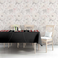 Bavaria Traditional Lederhosen Costume Tablecloth Bavaria Emblem - Red Plaid Pattern with Edelweiss Flowers - Wonder Print Shop