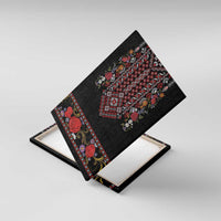 Traditional Romanian Costume - Costum Popular Canvas Wall Art Traditional Romanian Motif and Folk Floral Embroidery Style