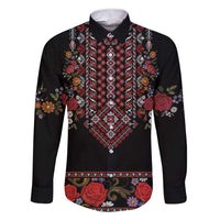 Traditional Romanian Costume - Costum Popular Family Matching Short Sleeve Bodycon Dress and Hawaiian Shirt Traditional Romanian Motif and Folk Floral Embroidery Style - Wonder Print Shop