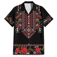 Traditional Romanian Costume - Costum Popular Family Matching Tank Maxi Dress and Hawaiian Shirt Traditional Romanian Motif and Folk Floral Embroidery Style - Wonder Print Shop