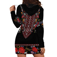Traditional Romanian Costume - Costum Popular Hoodie Dress Traditional Romanian Motif and Folk Floral Embroidery Style - Wonder Print Shop