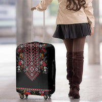 Traditional Romanian Costume - Costum Popular Luggage Cover Traditional Romanian Motif and Folk Floral Embroidery Style - Wonder Print Shop