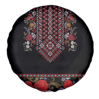 Traditional Romanian Costume - Costum Popular Spare Tire Cover Traditional Romanian Motif and Folk Floral Embroidery Style - Wonder Print Shop