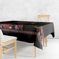 Traditional Romanian Costume - Costum Popular Tablecloth Traditional Romanian Motif and Folk Floral Embroidery Style - Wonder Print Shop