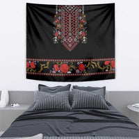 Traditional Romanian Costume - Costum Popular Tapestry Traditional Romanian Motif and Folk Floral Embroidery Style - Wonder Print Shop