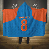 Custom India Cricket Mix Paisley Pattern Hooded Blanket