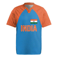 Custom India Cricket Mix Paisley Pattern Rugby Jersey - Wonder Print Shop